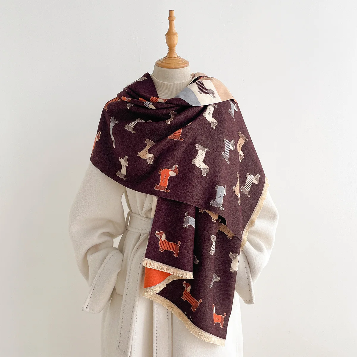 Syal Imitasi Kasmir Wanita, Sy - Cashmere Pashmina Wrap ulasan dan harga
